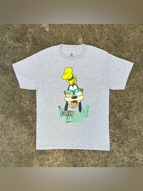 Y2K Disney Goofy Disney Land Parks Exclusive T-Shirt Mens M Sunglasses Vacation
